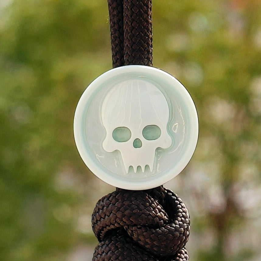 SnakeSword Resin Lanyard Beads Tiffany Blue Resin Skull Knives Beads 3 PCS