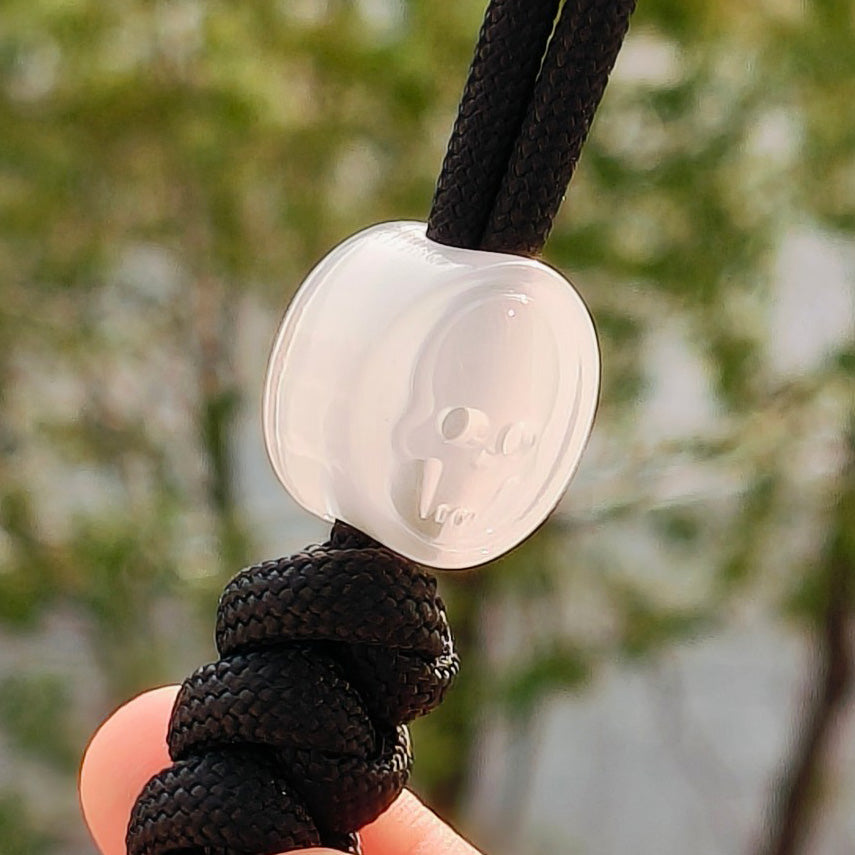 SnakeSword Resin Lanyard Beads White Resin Skull Knives EDC Beads 3 PCS