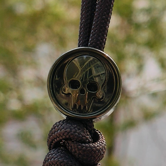 SnakeSword Resin Lanyard Beads military Green Resin Skull Knives EDC Beads 3 PCS