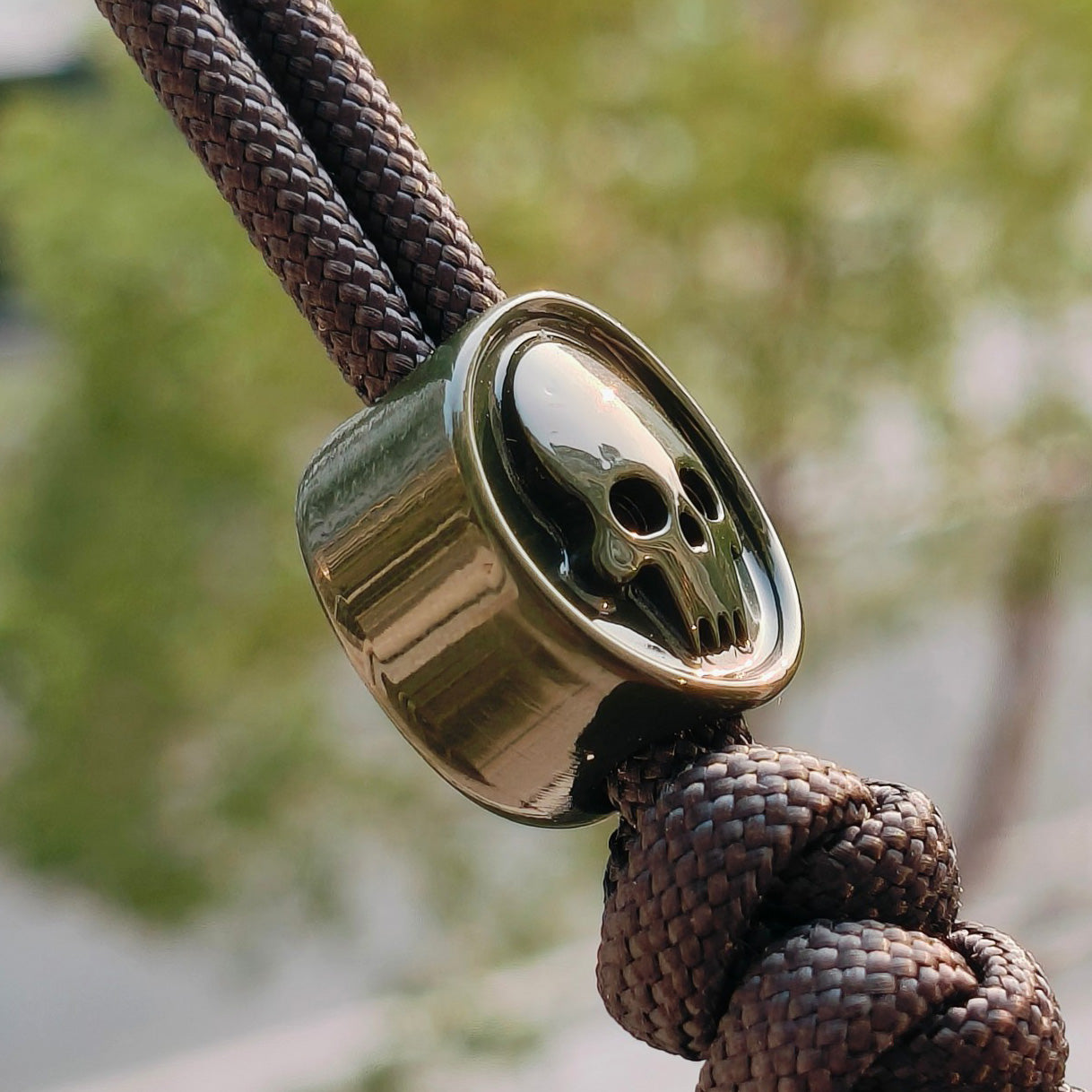 SnakeSword Resin Lanyard Beads military Green Resin Skull Knives EDC Beads 3 PCS