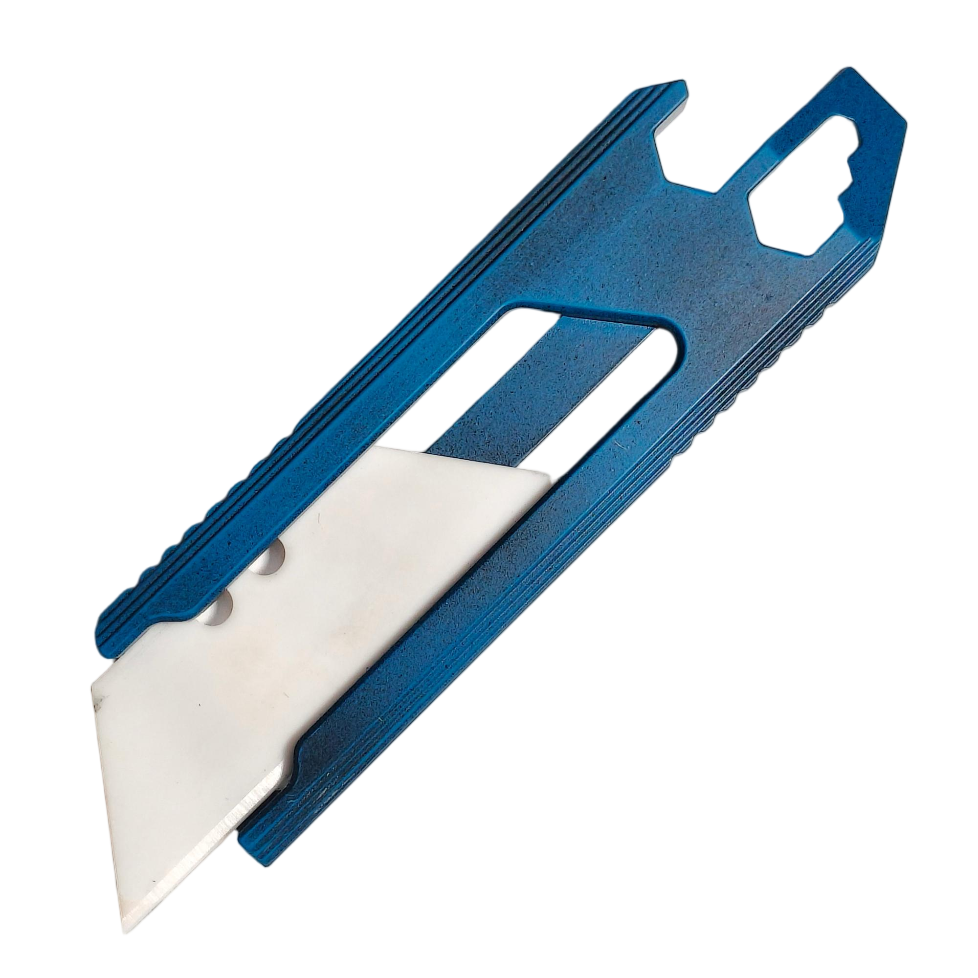 SnakeSword Honey Badger II Pro Titanium Multi-Tool Utility Knife EDC Tools Distressed Blue