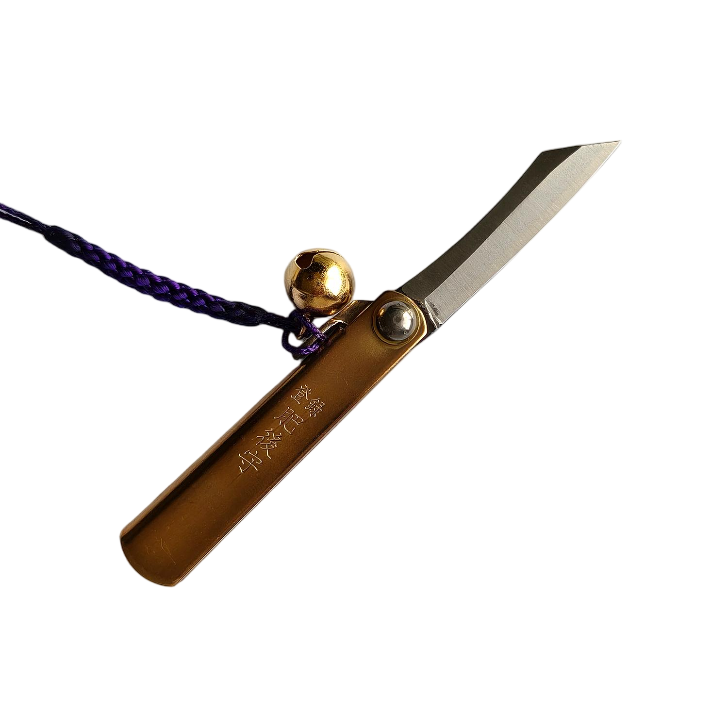 Nagao Higonokami Knives Super Mini 豆铃 Fodling knives Brass Handle + SK Blade 55mm
