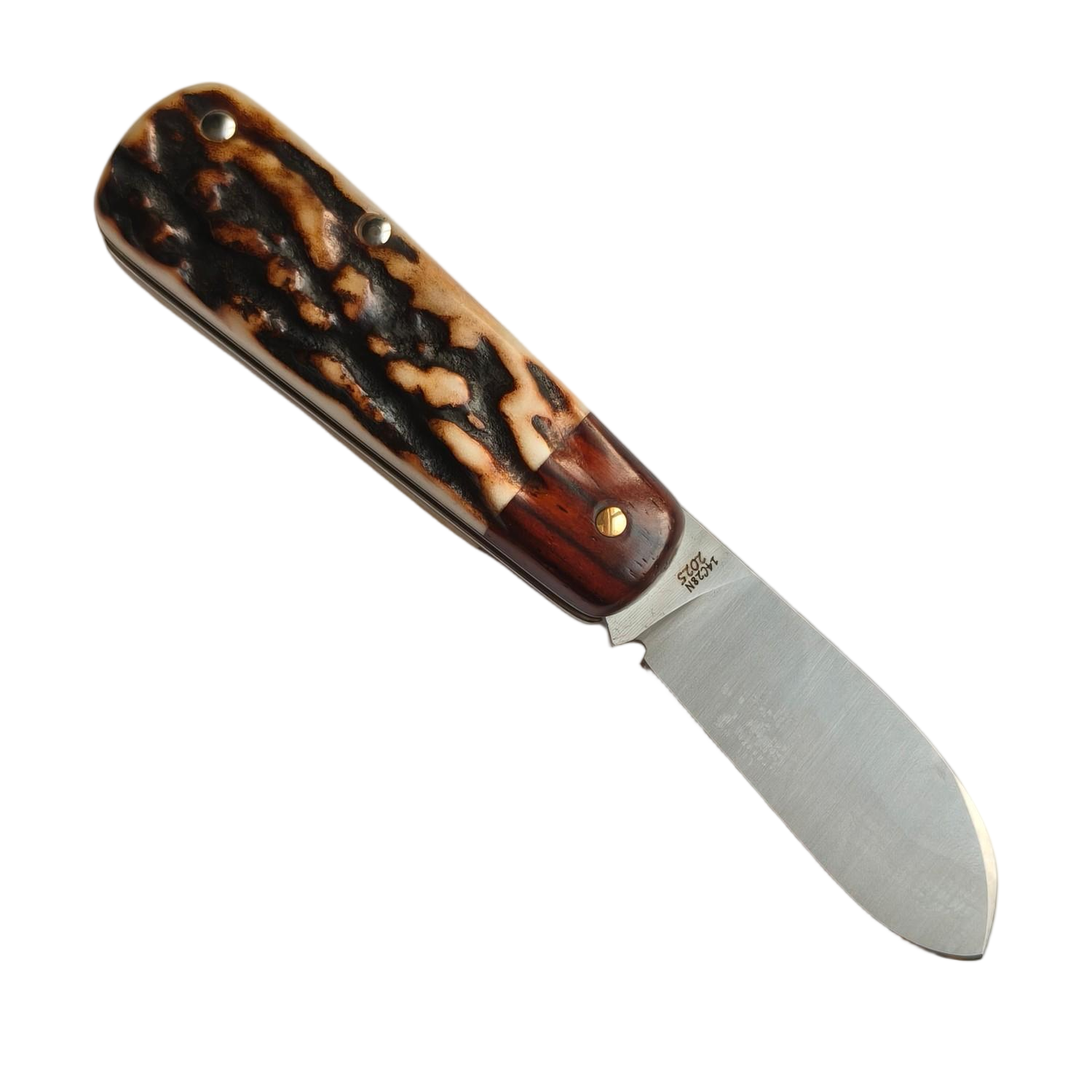 Sao Knife Pocket Knife 14C28N Blade Deer antler stalk Handle SK260514-2