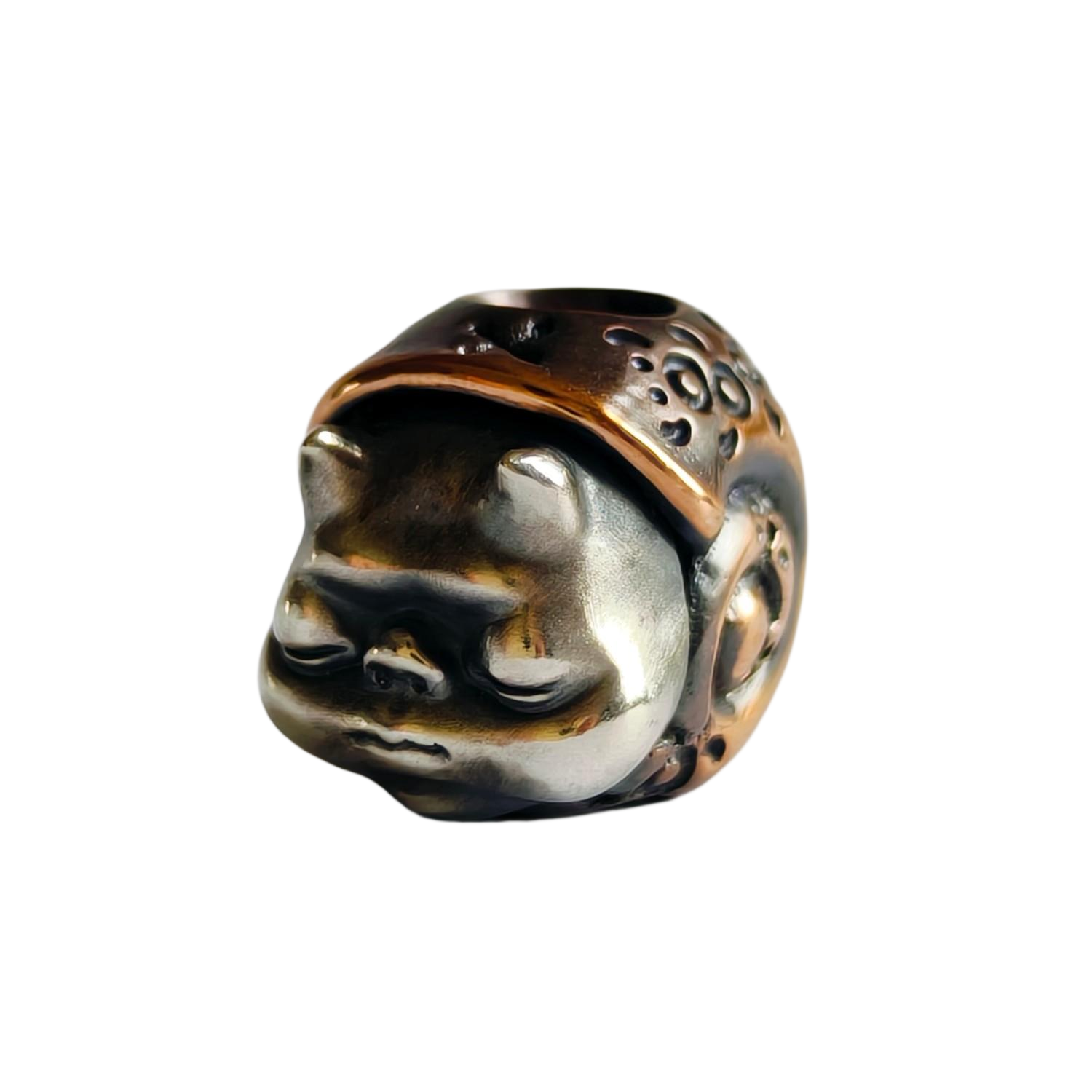 Phase Objects New Snail Bead Brass Silver Custom Knife lanyard bead Handmake