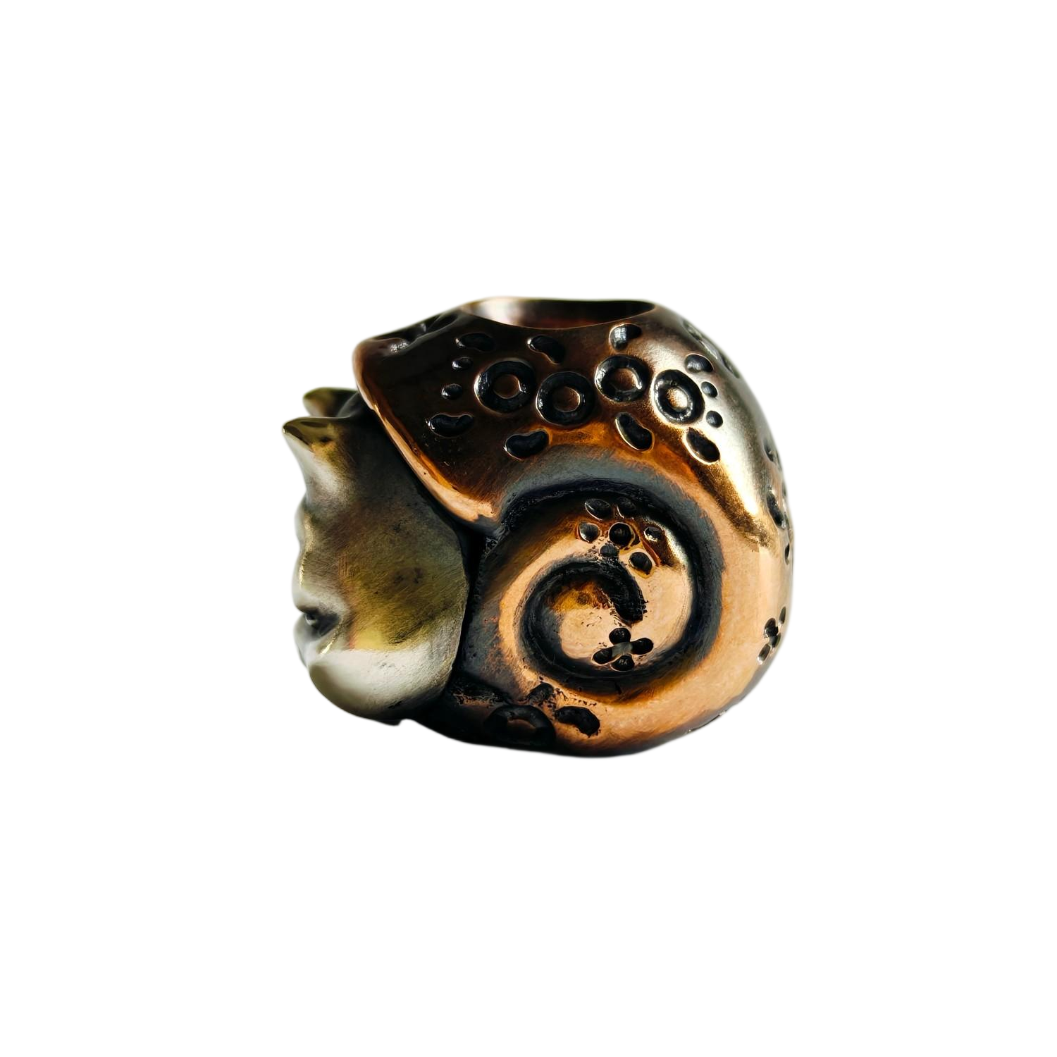 Phase Objects New Snail Bead Brass Silver Custom Knife lanyard bead Handmake
