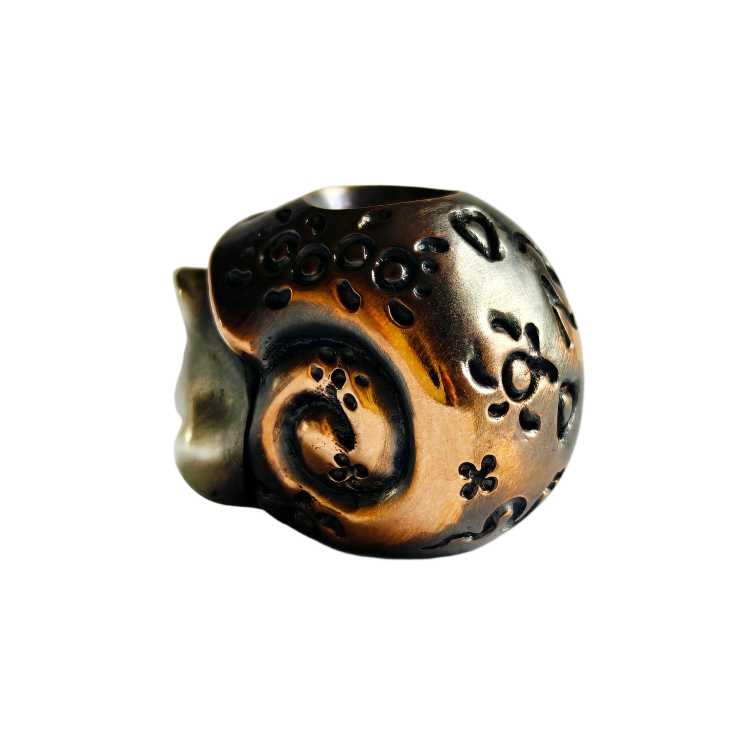 Phase Objects New Snail Bead Brass Silver Custom Knife lanyard bead Handmake