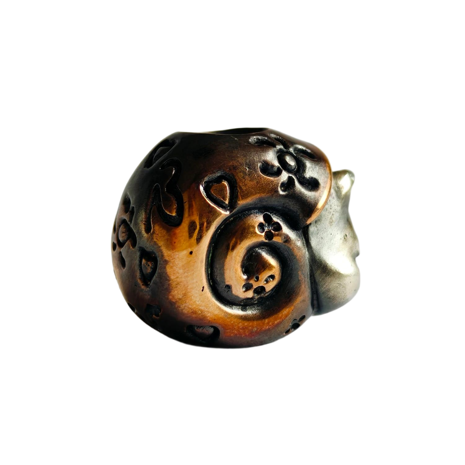 Phase Objects New Snail Bead Brass Silver Custom Knife lanyard bead Handmake