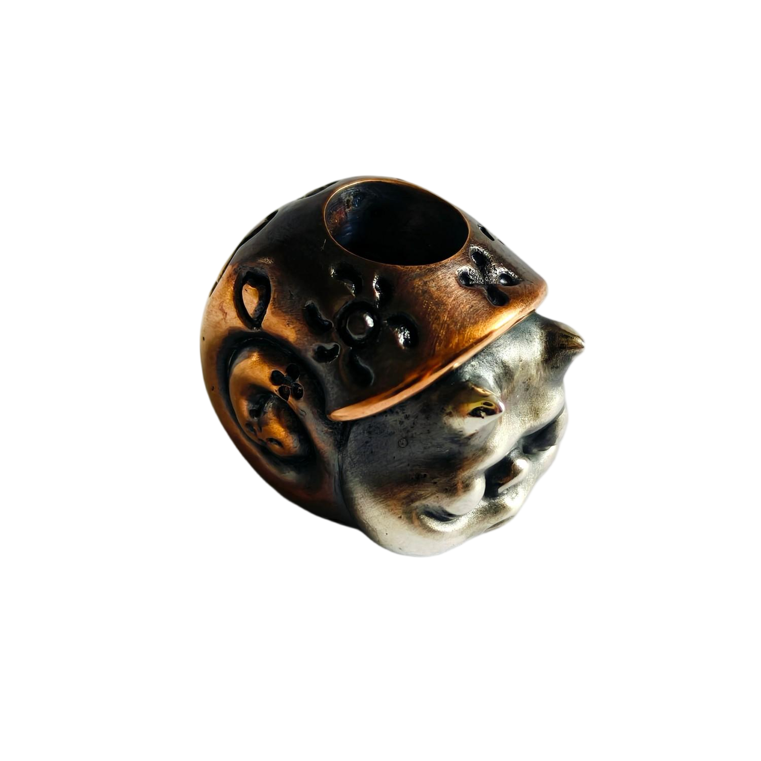 Phase Objects New Snail Bead Brass Silver Custom Knife lanyard bead Handmake