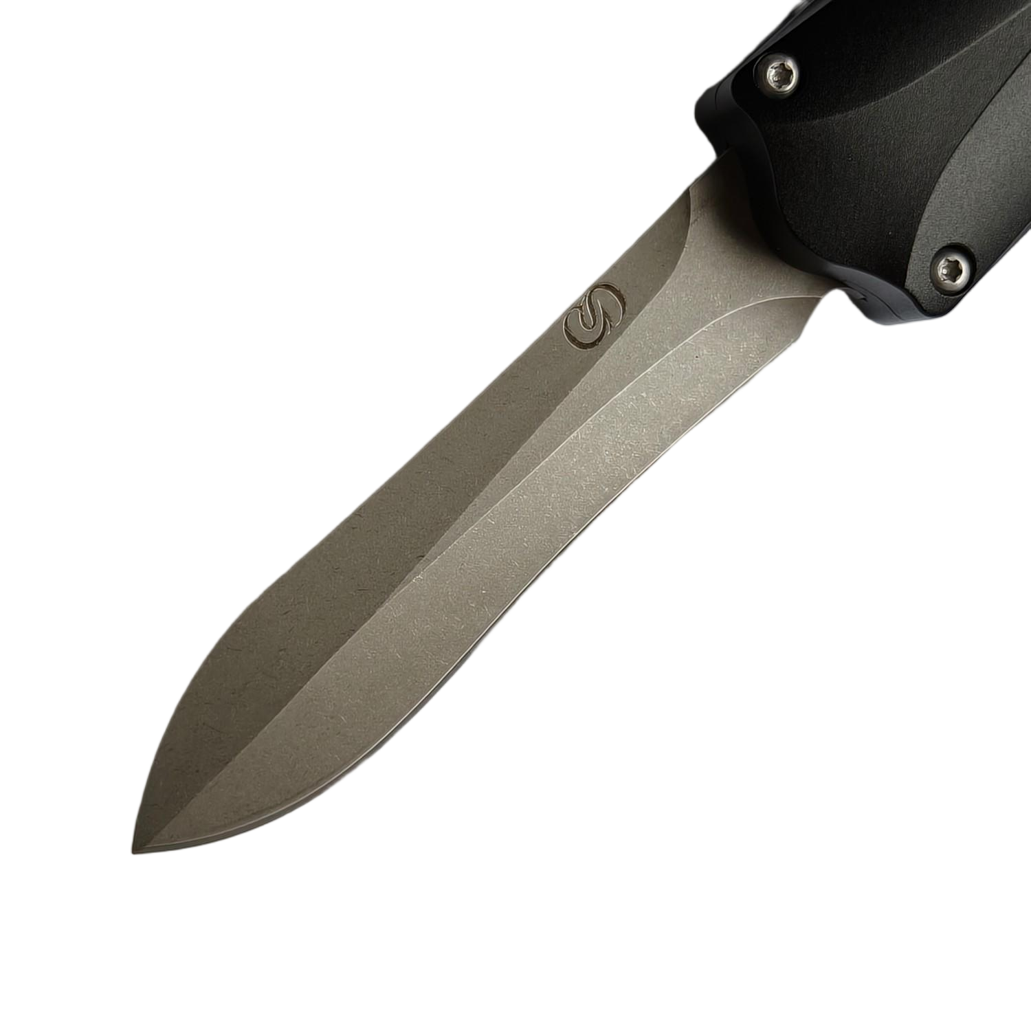 Sao Knife OTF Knife CPM-20CV Blade Aluminum Handle Mammoth ivory Patch
