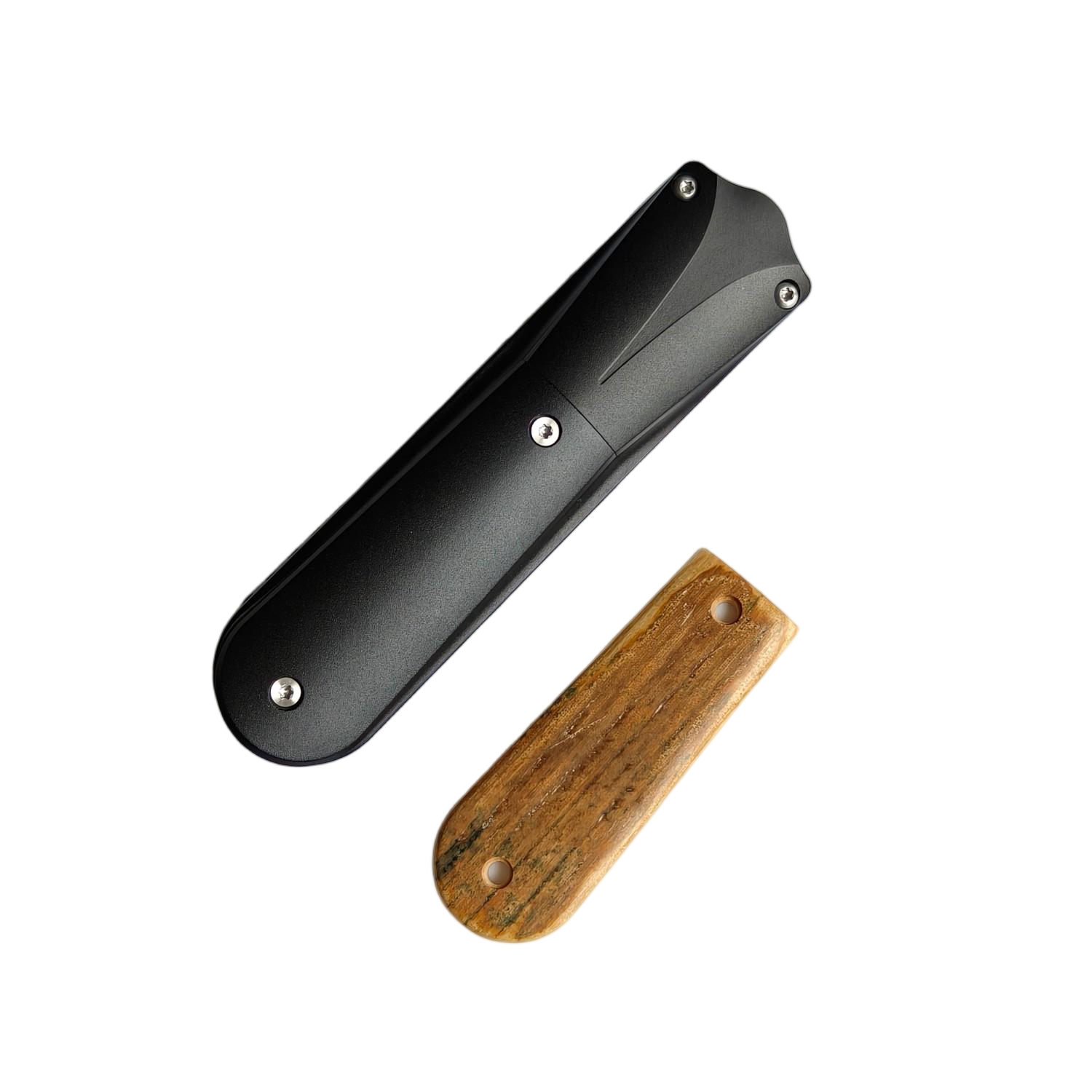 Sao Knife OTF Knife CPM-20CV Blade Aluminum Handle Mammoth ivory Patch