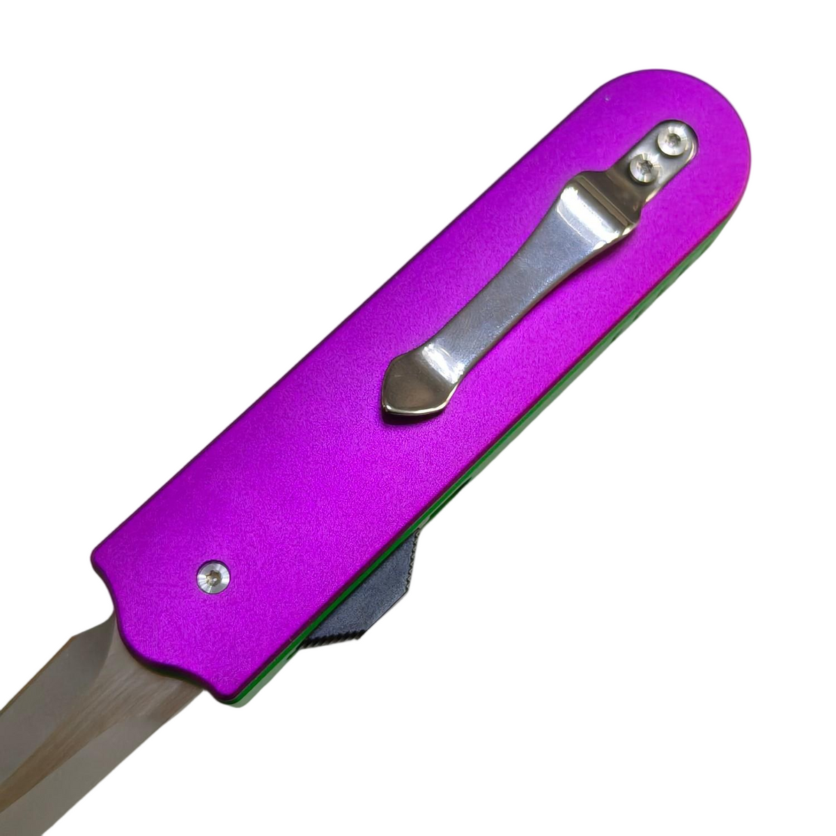 Sao Squid OTF knife spec reference — top-down view showing blade length 60mm, handle length 95mm and 2.0mm thickness.