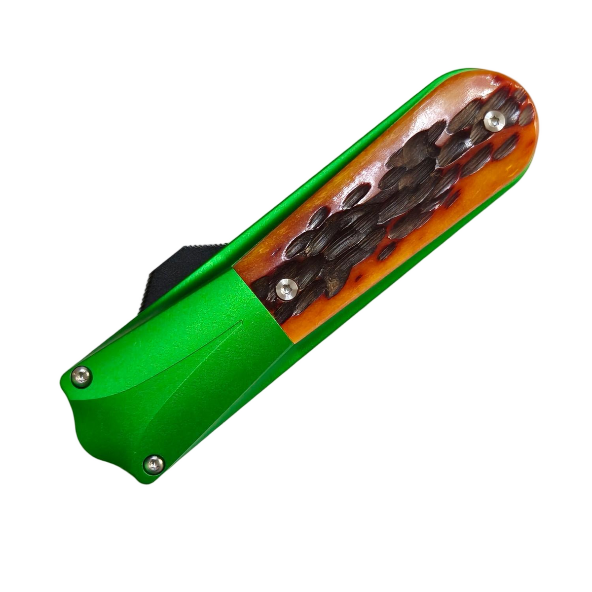 Sao Knife Squid OTF Knife CPM-20CV Blade Green Purple Aluminum Handle Bone SK260831-5