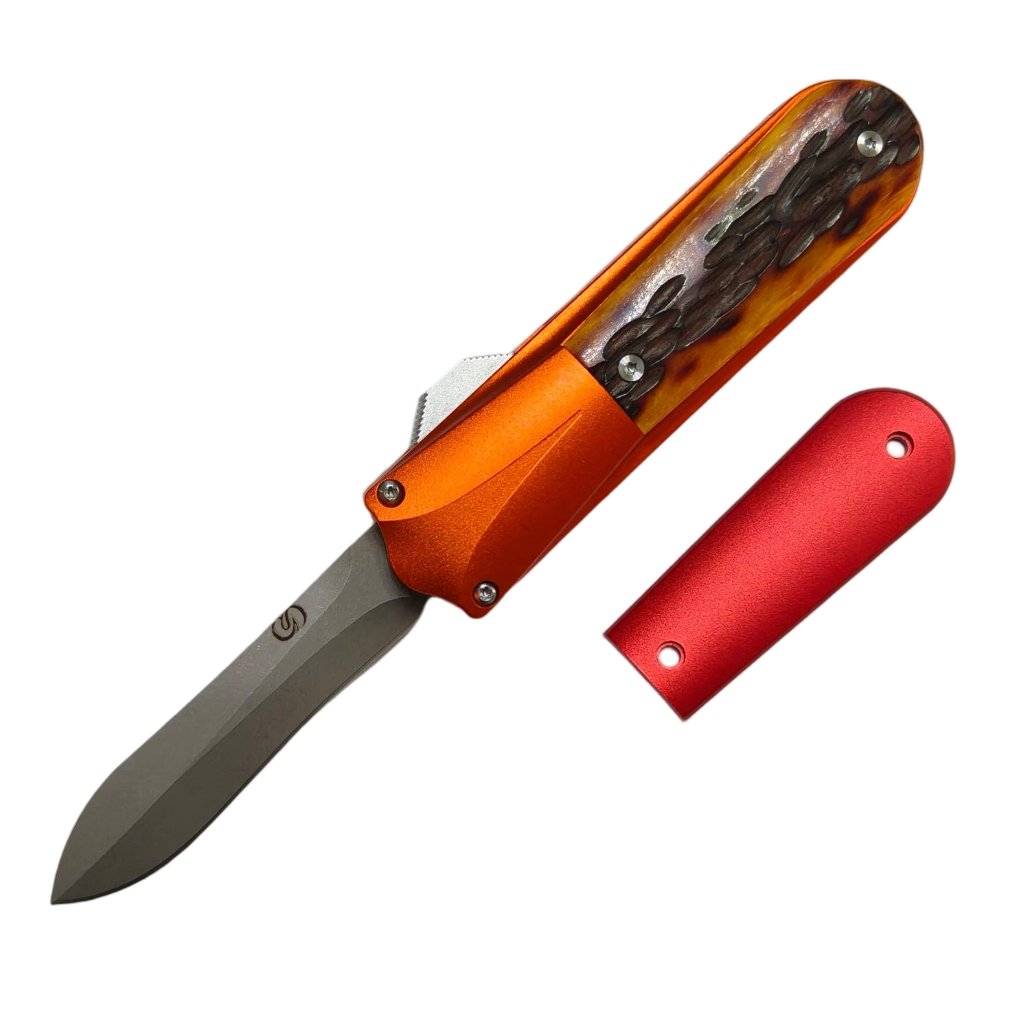 Sao Knife Squid OTF Knife CPM-20CV Blade Aluminum Handle Bone SK260831-4