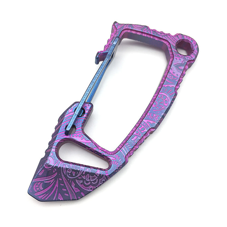 Ti2 Design Vox HALO 钛钥匙链蚀刻阳极氧化定制紫色