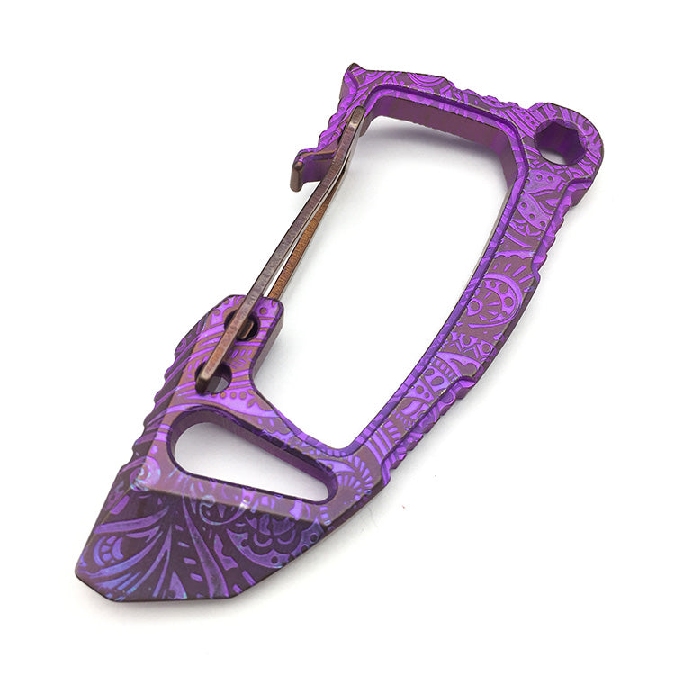 Ti2 Design Vox HALO 钛钥匙链蚀刻阳极氧化定制紫色