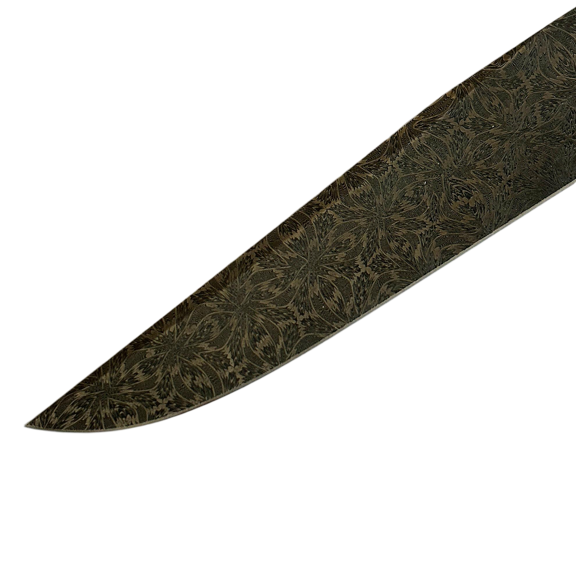 Jimmy Yang Damascus Steel and Water Deer Antler Handle Custom Bowie Knife