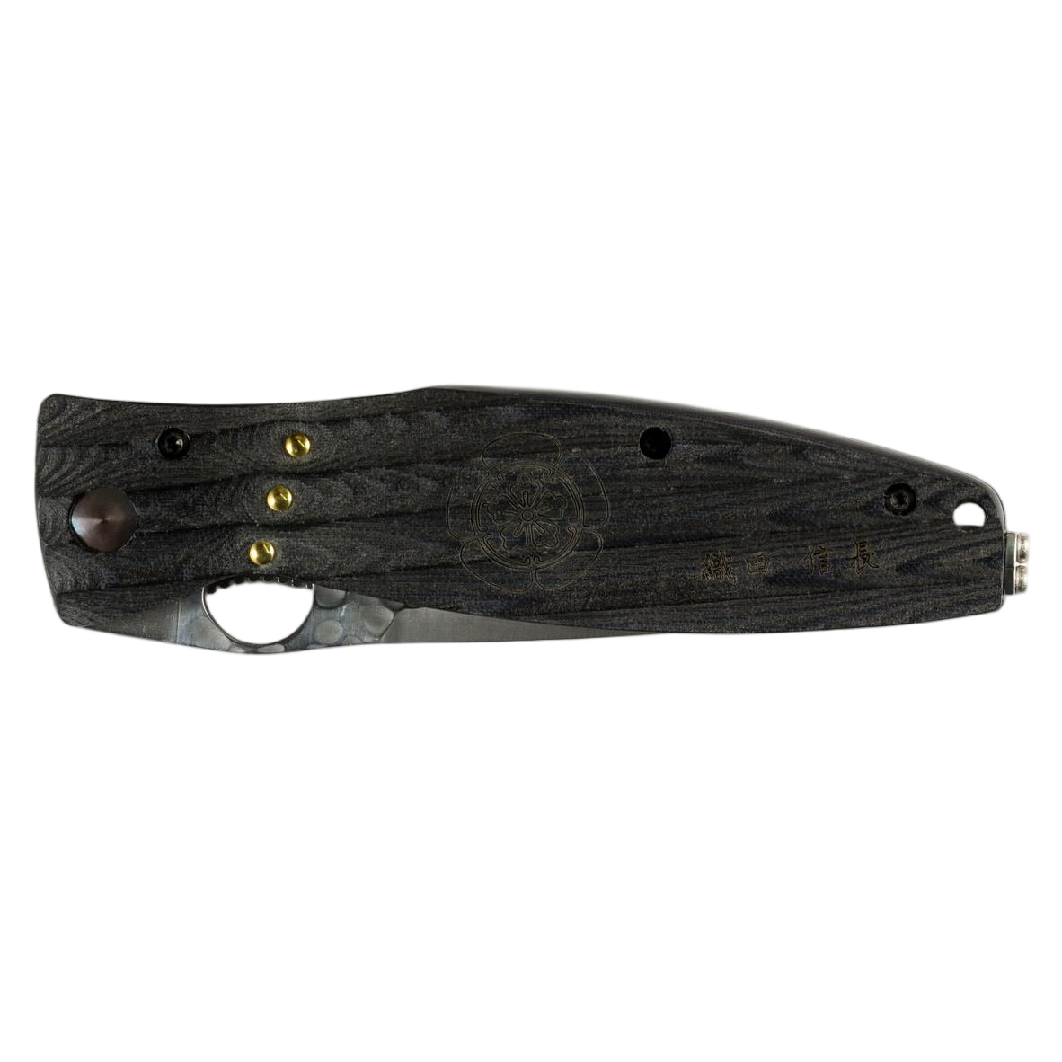 Mcusta MC-0181G Sengoku Oda Nobunaga Samurai SGP2 Blade Black Micarta Handle Folding Pocket Knife