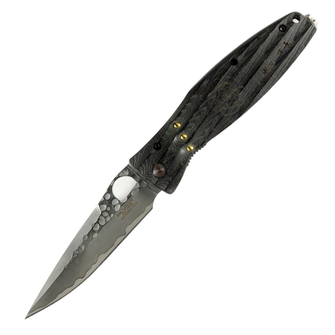 Mcusta MC-0181G Sengoku Oda Nobunaga Samurai SGP2 Blade Black Micarta Handle Folding Pocket Knife
