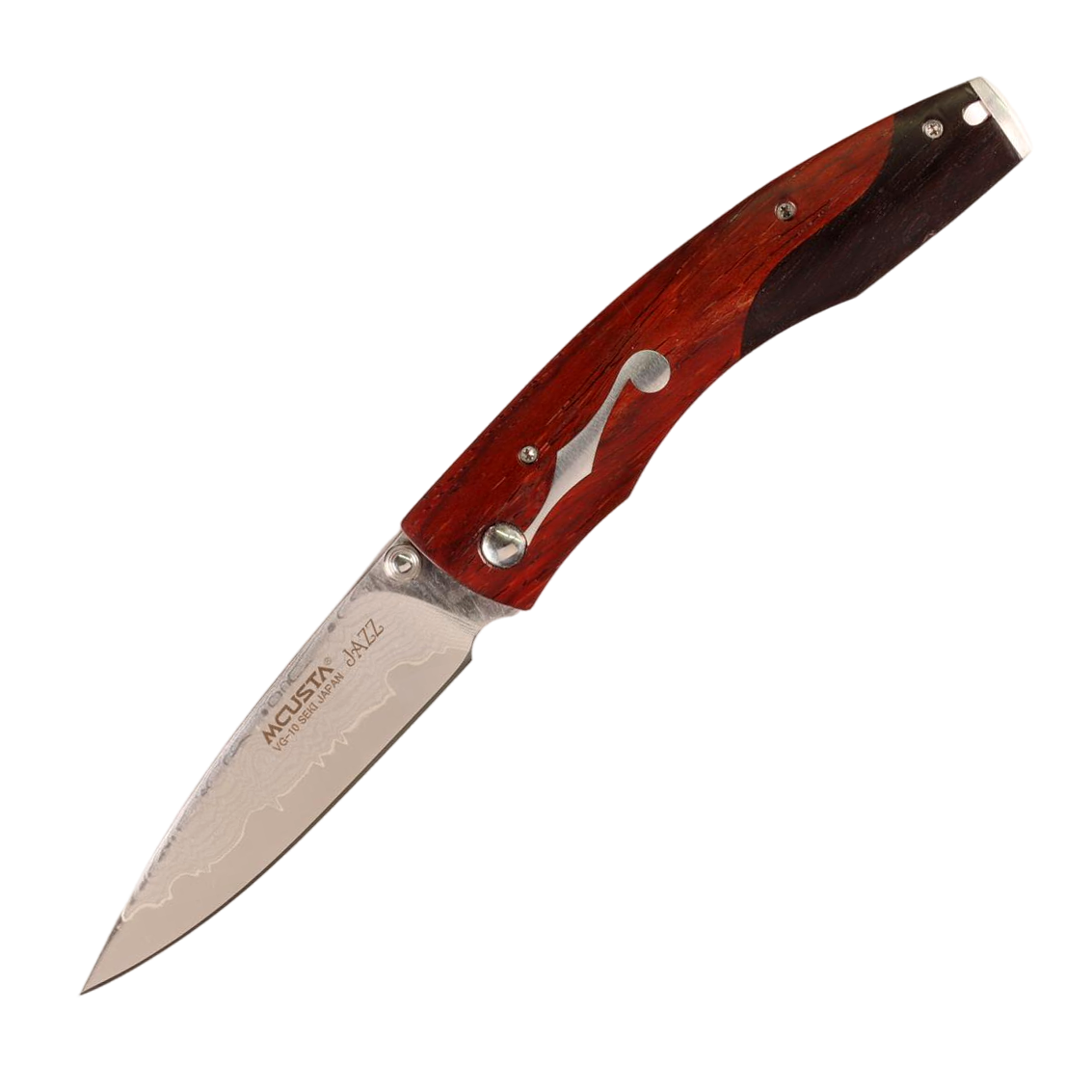 Mcusta Folding Knives MC-0171D VG Damascus Blade Cocobolo Ebony Wood Handle Liner Lock