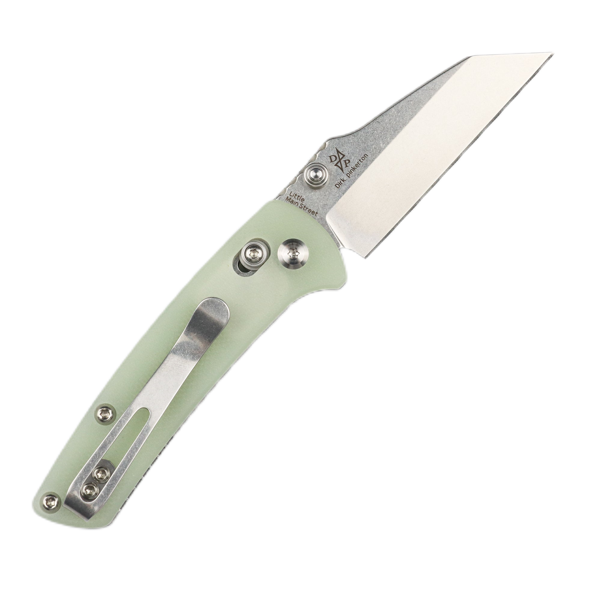 Kansept Little Main Street Flipper Knife T2015V5 154CM Blade Jade G10 Handle