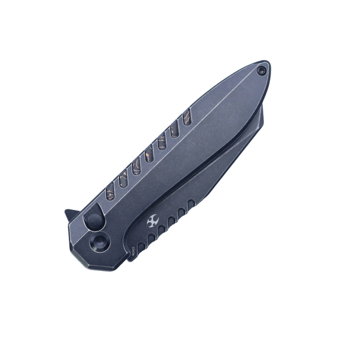 KANSEPT Kosame T1093F3 154CM Blade Titanium Handle Button Lock
