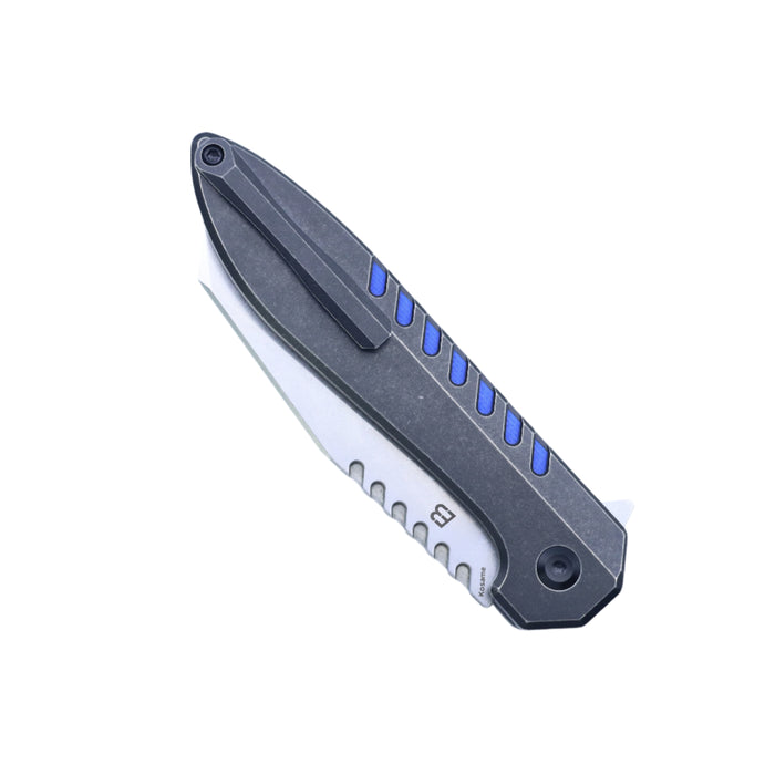 KANSEPT Kosame T1093F4 154CM Blade Titanium Handle Button Lock