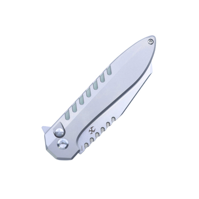 KANSEPT Kosame T1093F6 154CM Blade Titanium Handle Button Lock