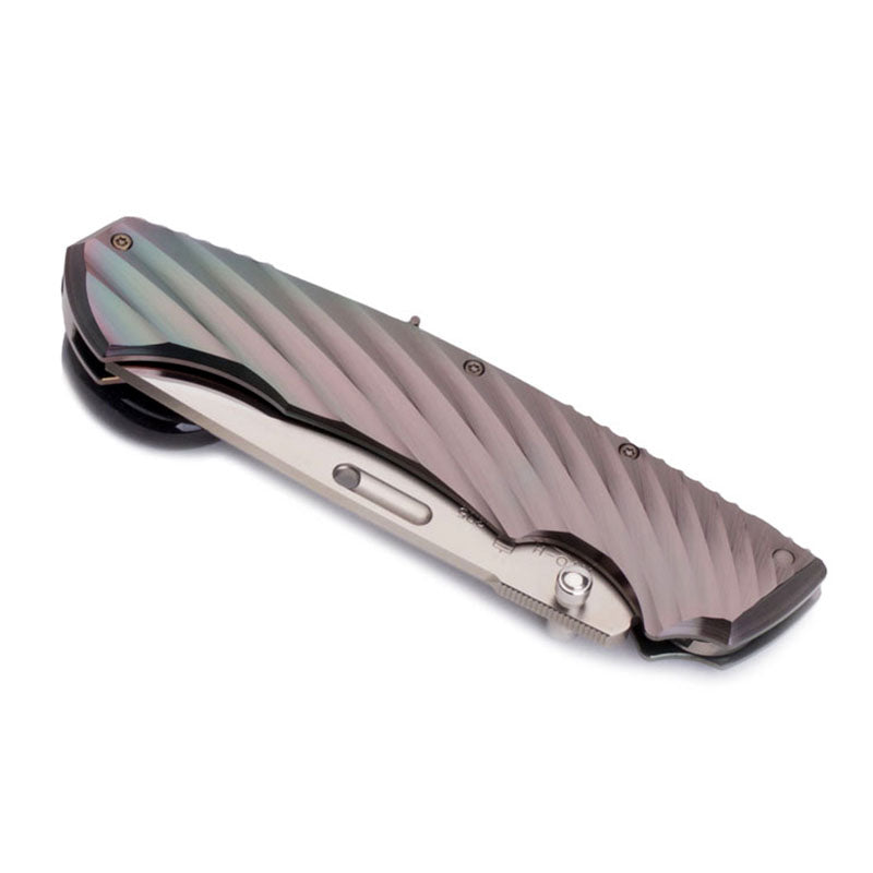 Rockstead RYO H-ZDP (DP) ZDP189 Blade DLC-Prism Titanium Handle Button Lock