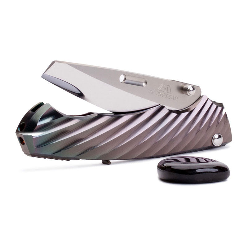 Rockstead RYO H-ZDP (DP) ZDP189 Blade DLC-Prism Titanium Handle Button Lock