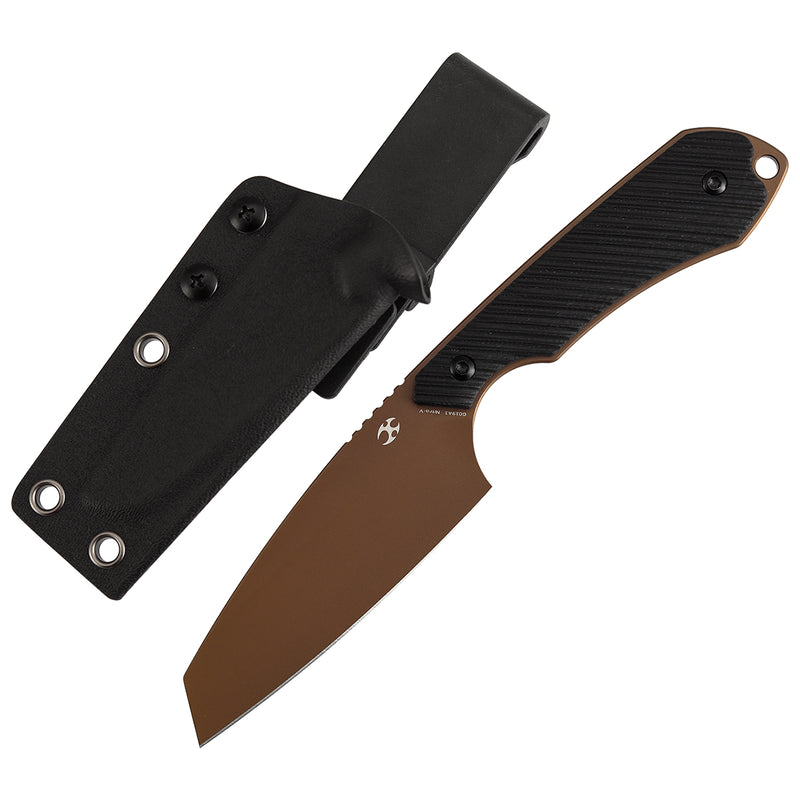 Kansept Valk G019A1 Rose Gold Nitro-V Blade Black G10 Handle Fixed Blade Knife