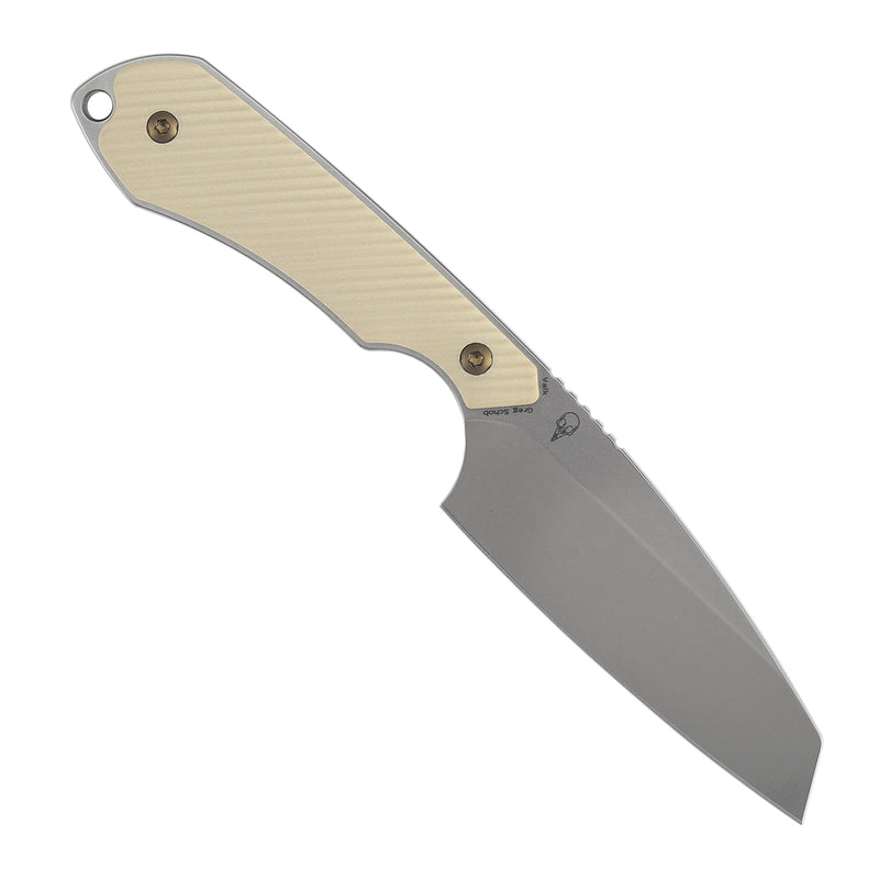 Kansept Valk G019A3 Stonewashed Nitro-V Blade Ivory G10 Handle Fixed Blade Knife