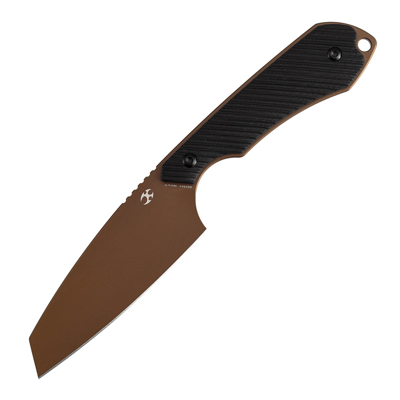 Kansept Valk G019A1 Rose Gold Nitro-V Blade Black G10 Handle Fixed Blade Knife