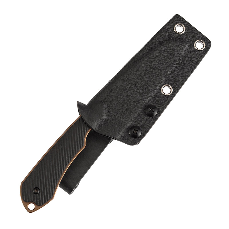 Kansept Valk G019A1 Rose Gold Nitro-V Blade Black G10 Handle Fixed Blade Knife