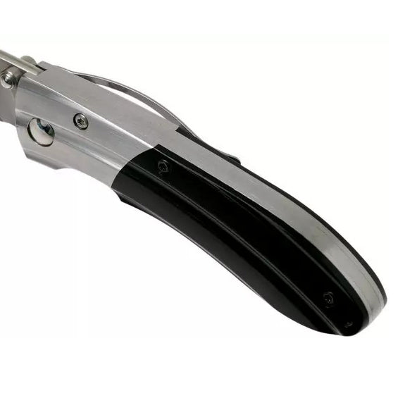Mcusta Knife MC-0142 VG10 Blade African Ebony Wood Handles with Steel Bolsters Ripple Folding Knife Liner Lock