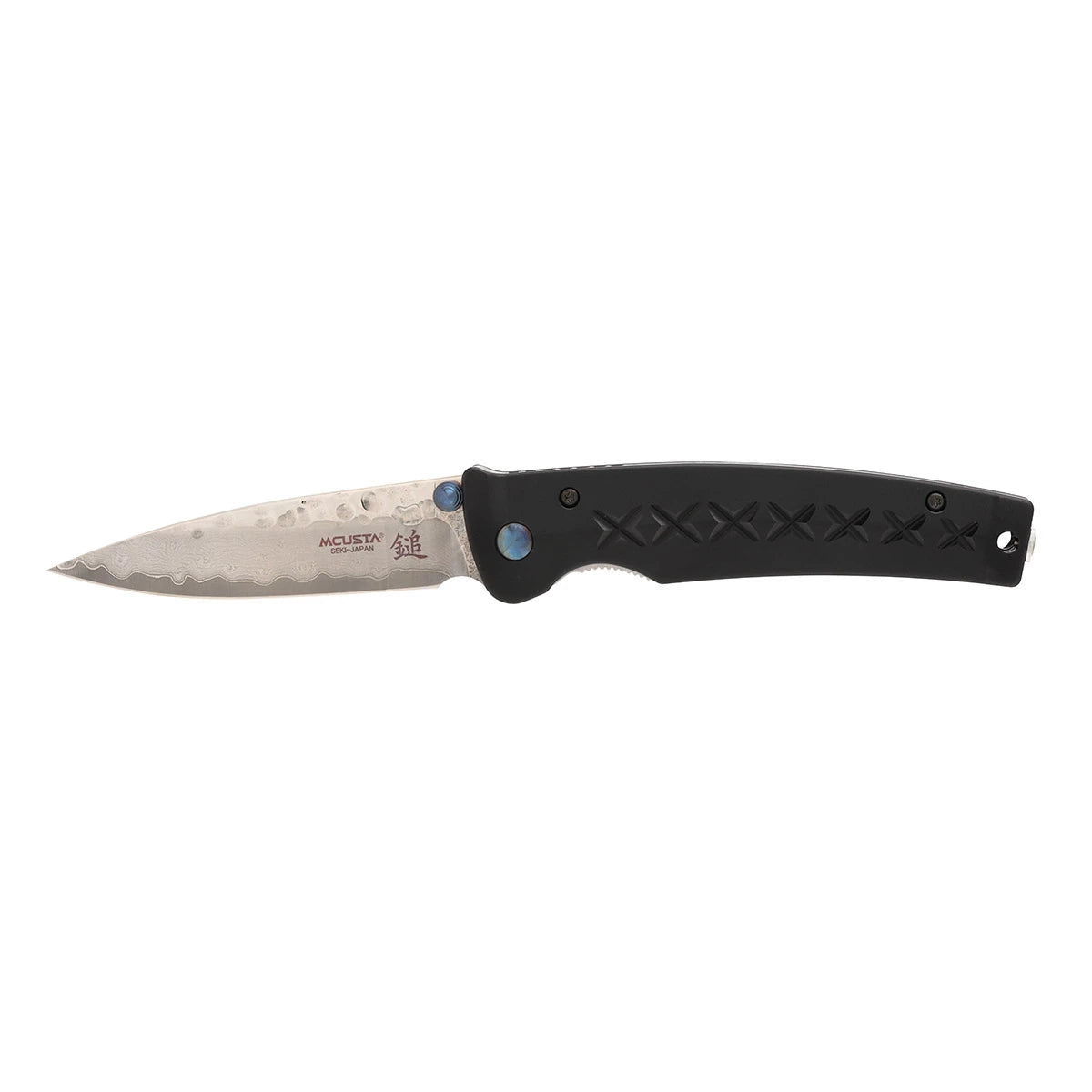 Mcusta MC-0161D Fusion VG-10 Core Damascus Blade Black Aluminum Handle Liner Lock Folding Knife