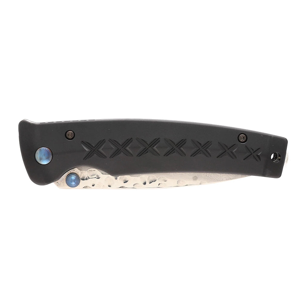 Mcusta MC-0161D Fusion VG-10 Core Damascus Blade Black Aluminum Handle Liner Lock Folding Knife
