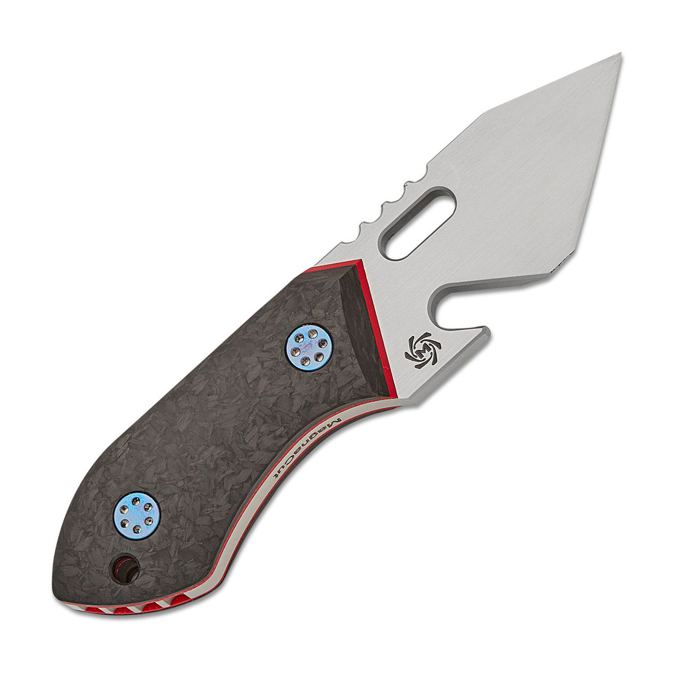 Mechforce Fixed Blade Knife CPM-MagnaCut Blade Carbon Fiber Handle Edc Tool