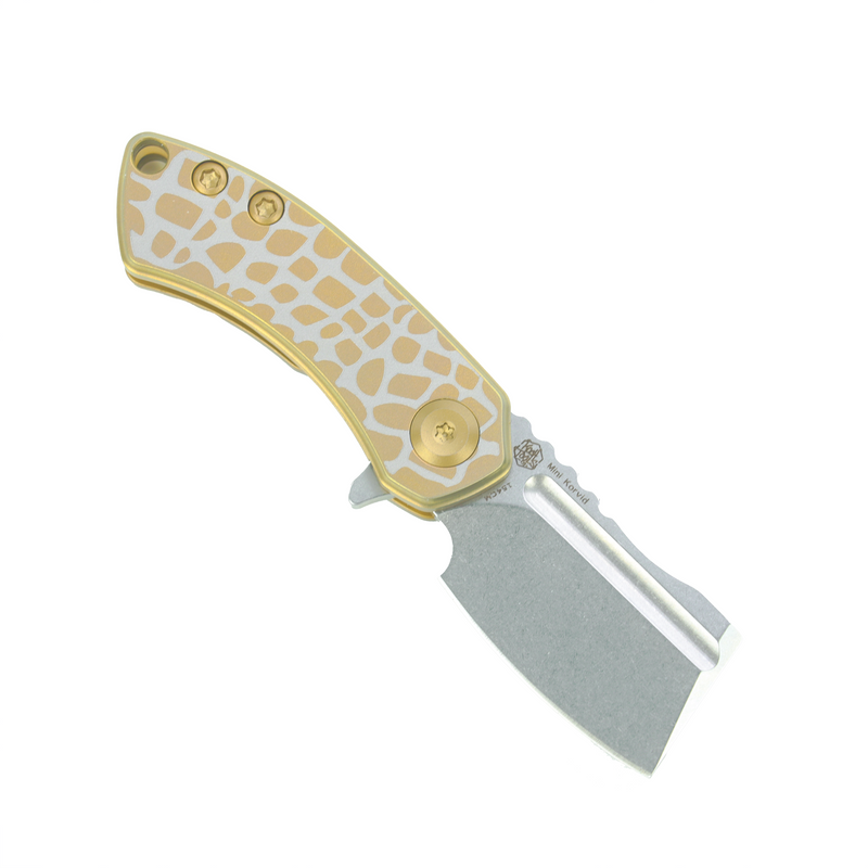 Kansept Mini Korvid T3030C3 154CM Blade Yellow Titanium Handle Liner Lock Folding Knife