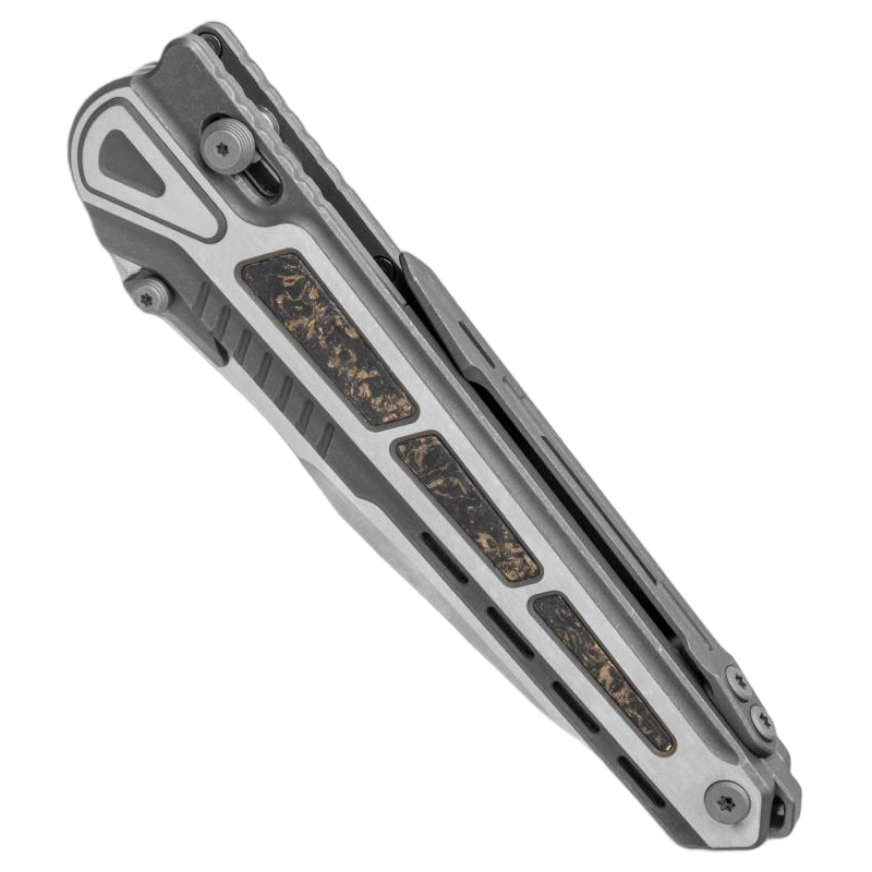 Maxace HERON MH01 S90V Blade Titanium With Copper Powder Carbon Fiber Handle Crossbar Lock
