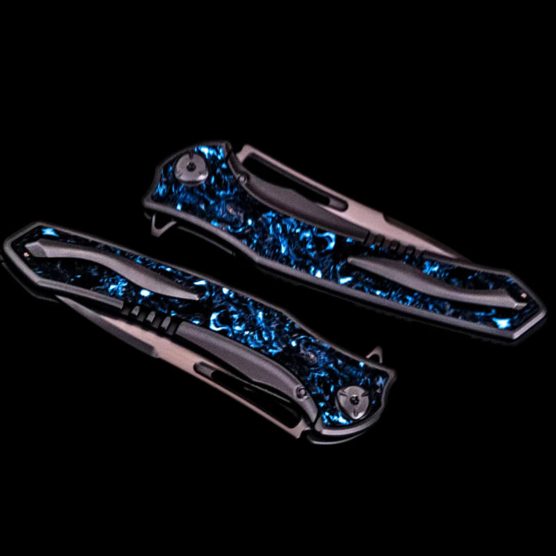 Maxace Knives Amber-III MCA301 M390 Blade Titanium Carbon fibre Handle Pocket Knife Frame Lock