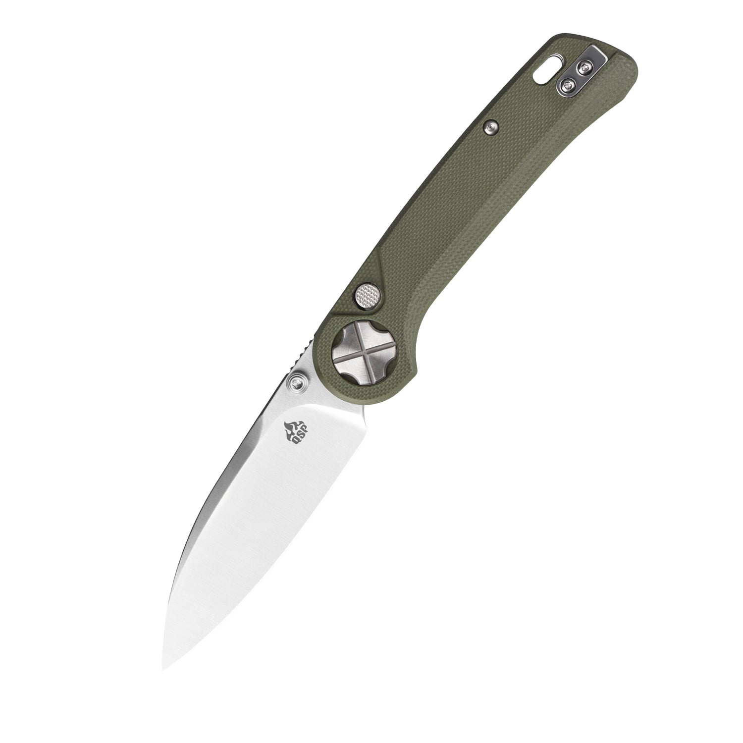 QSP Orca QS179-D1 10Cr15MoV Blade Green G10 Handle Button Liner Lock Folding Knife