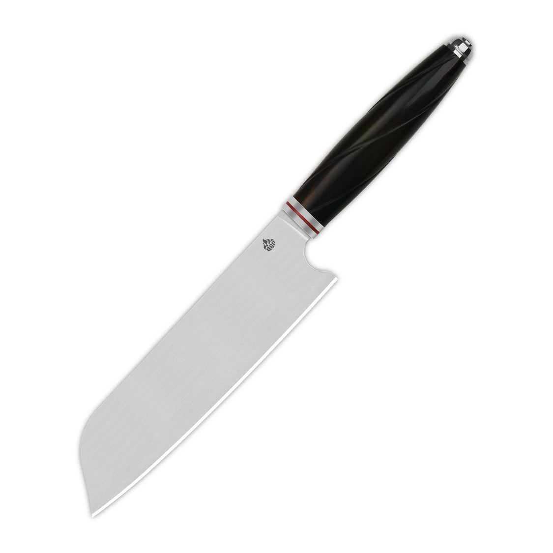 QSP Kitchen Knife QS-KK-002A Household knives 7'' Santoku 14C28N Blade Ebony Wood Handle Mulan Series