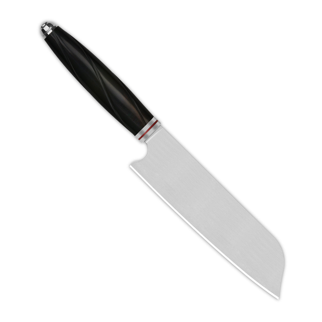 QSP Kitchen Knife QS-KK-002A Household knives 7'' Santoku 14C28N Blade Ebony Wood Handle Mulan Series