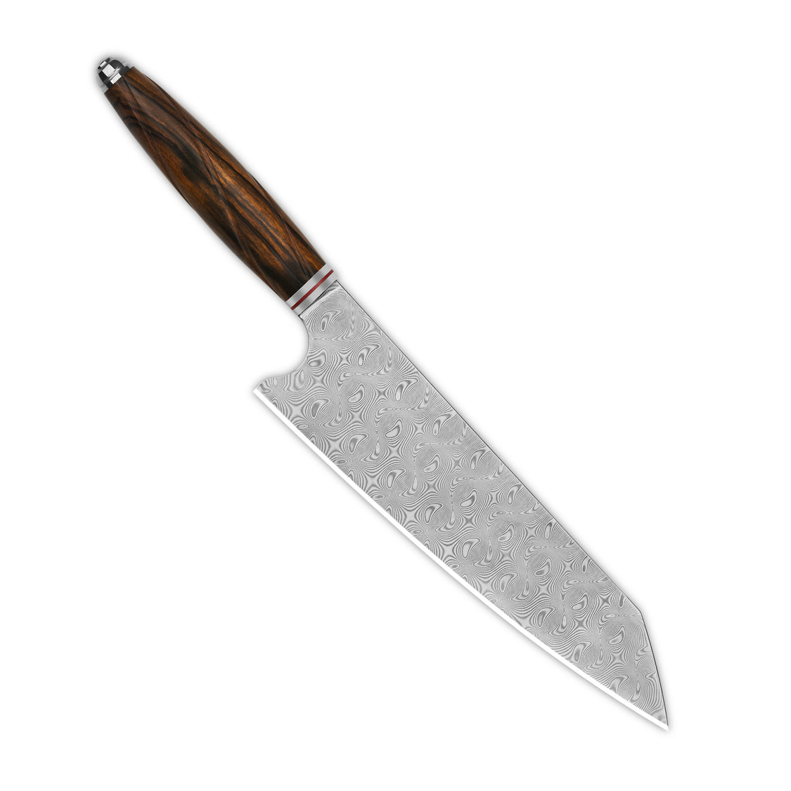 QSP Kitchen Knife QS-KK-004B 8'' Kiritsuke Damascus Blade Desert Iron Wood Handle Mulan Series