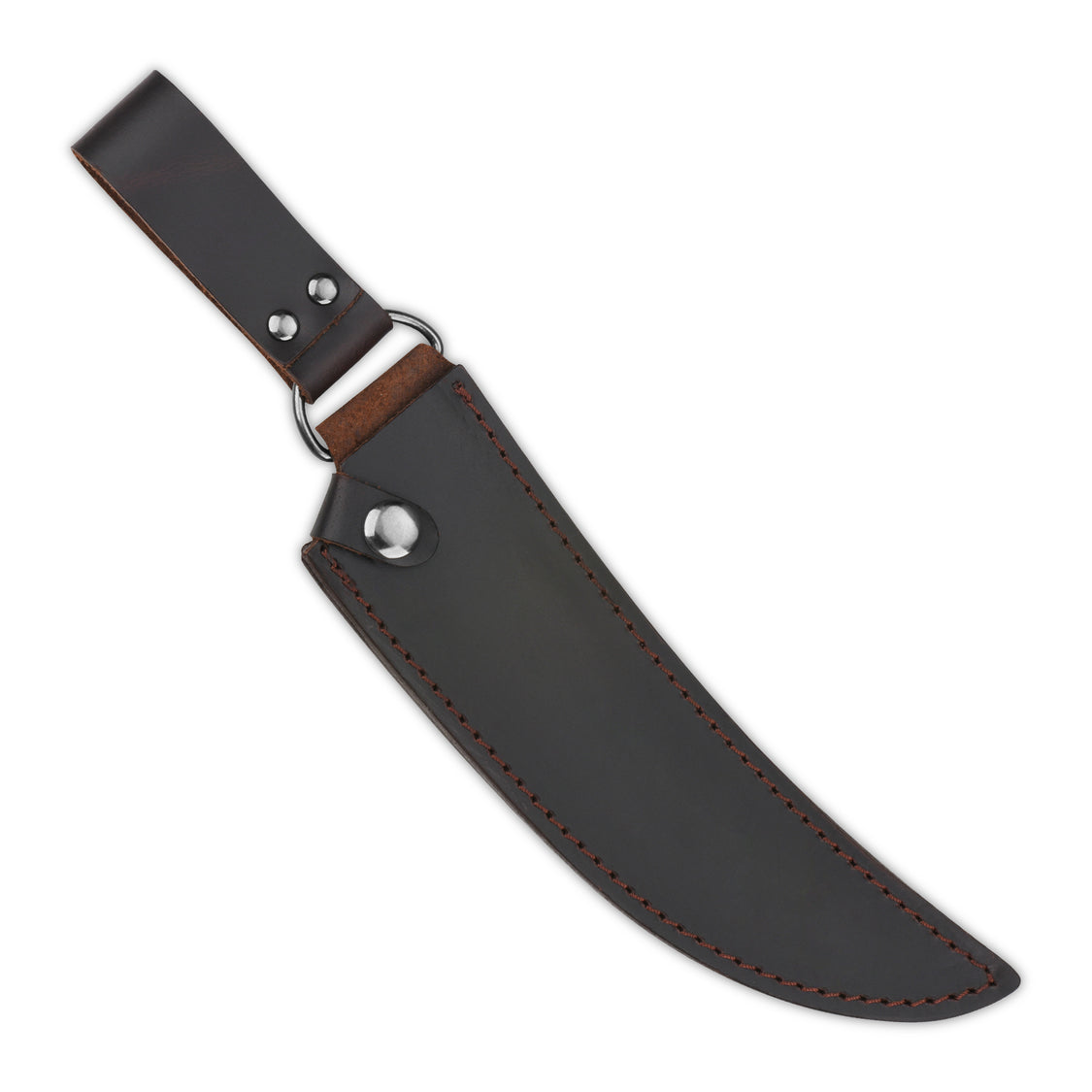 QSP Kitchen Knife QS-KK-006B 7.75'' Butcher Knife Brass Copper Damascus Blade Stabilized Wood Handle with Abalone Shell Inlay Noble Series