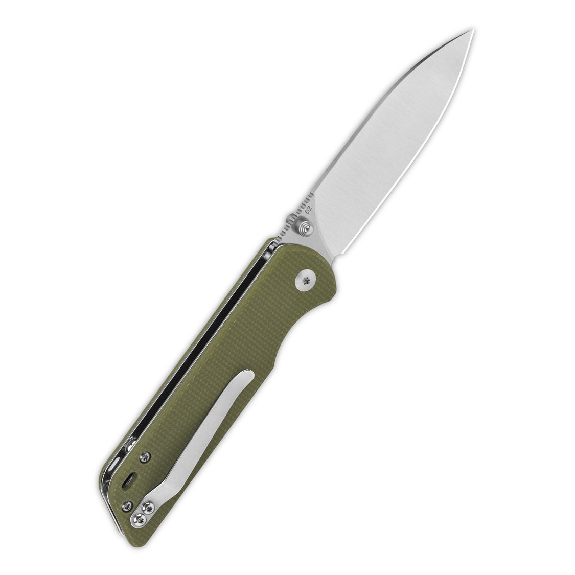 QSP Parrot V2 QS102-G V2 D2 Blade Micarta Handle Ball Bearings Liner Lock Pocket knife