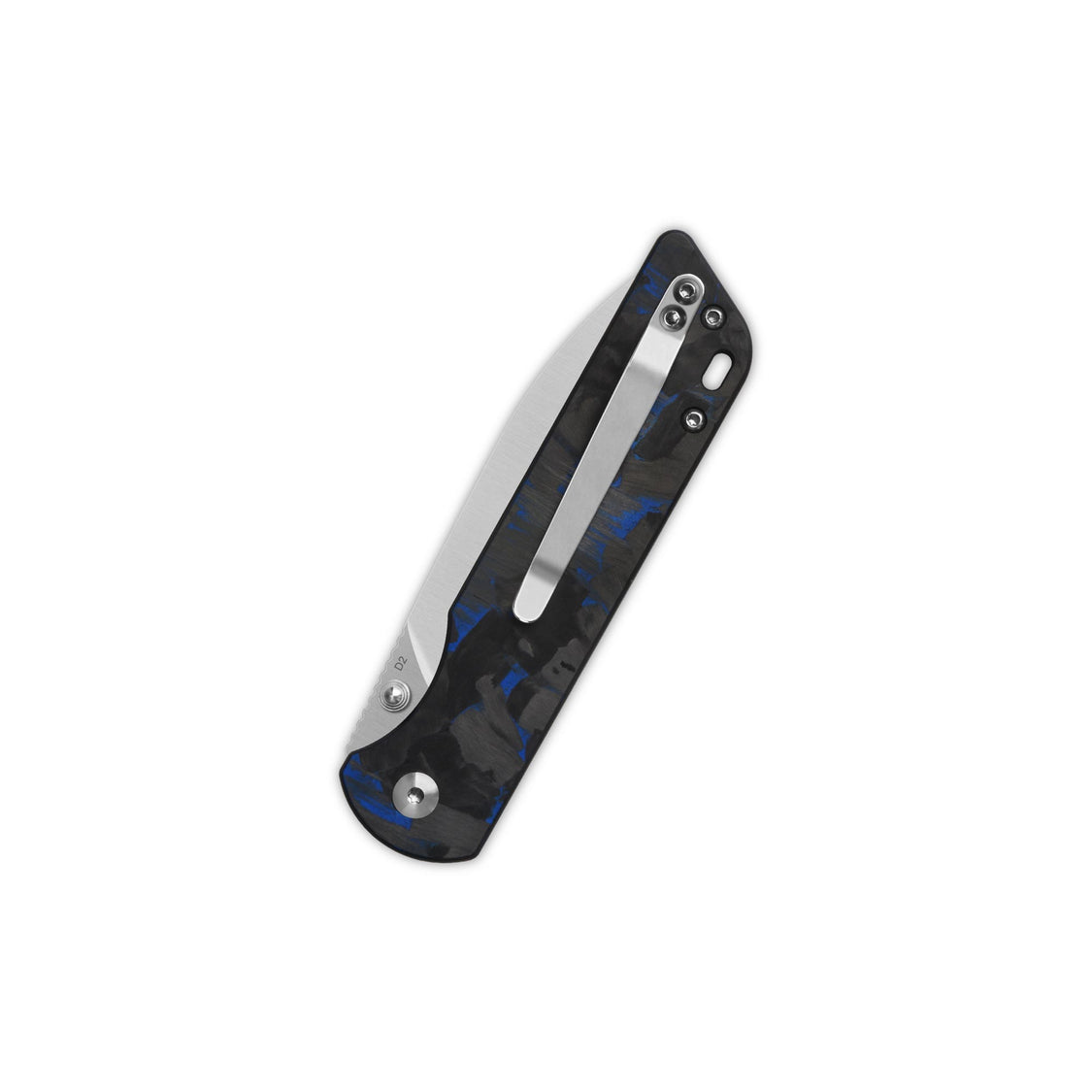 QSP Parrot V2 QS102-H V2 D2 Blade Shredded CF overlay G10 Handle Liner Lock Pocket knife