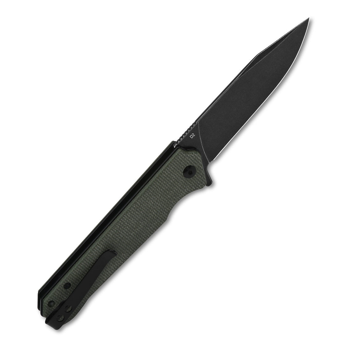 QSP Mamba V2 QS111-I2 D2 Blade Green Micarta Handle Liner Lock Pocket Knife