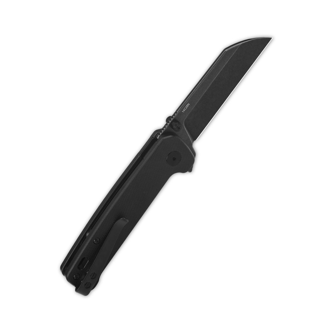 QSP Penguin QS130BL-A2 14C28N Blade Black G10 Handle Button Lock Pocket Knife