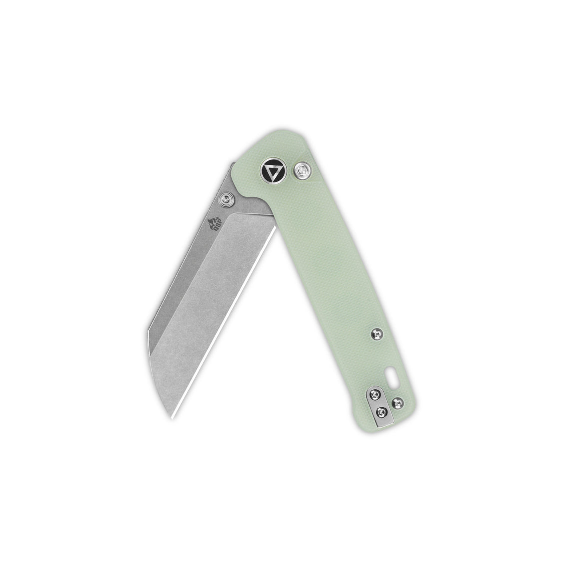 QSP Penguin QS130BL-B1 14C28N Blade Jade G10 Handle Button Lock Pocket Knife